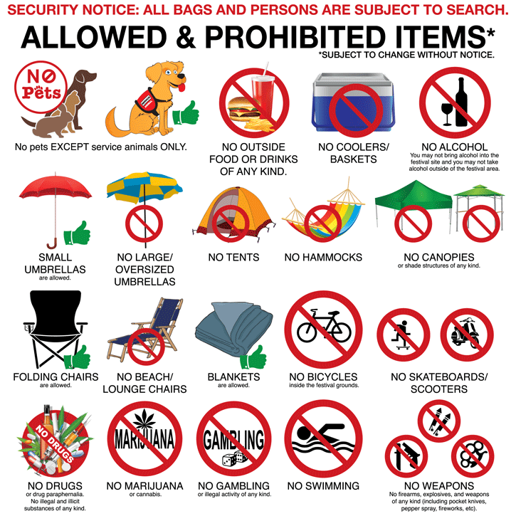 Allowed & Prohibited Items